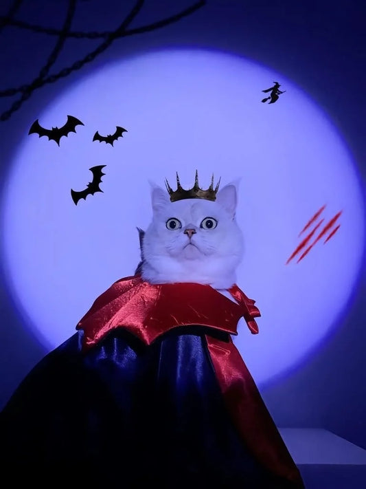 Dog Cat Halloween Costume,Vampire Devil Cape Cloak Pet Costume for Cats Dogs Halloween Costume Party Supply