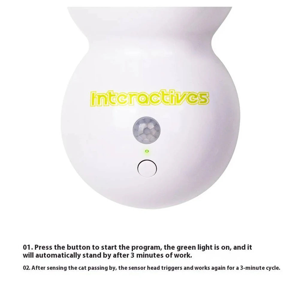 Smart Caterpillars Toy for Cat Interactive Caterpillars Cat Toy Cats Suction Cup Wiggles Worm Cat Toy with Tail for Indoor