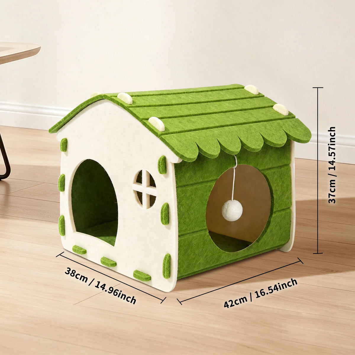 Pet Cat House, Suitable For Both Kittens And Adult Cats. Suitable For Use In Living Rooms, Bedrooms, And For Daily Rest And Play At Home. Ideal Gift For Pet-Loving Friends On Birthdays Or Special Occasions.