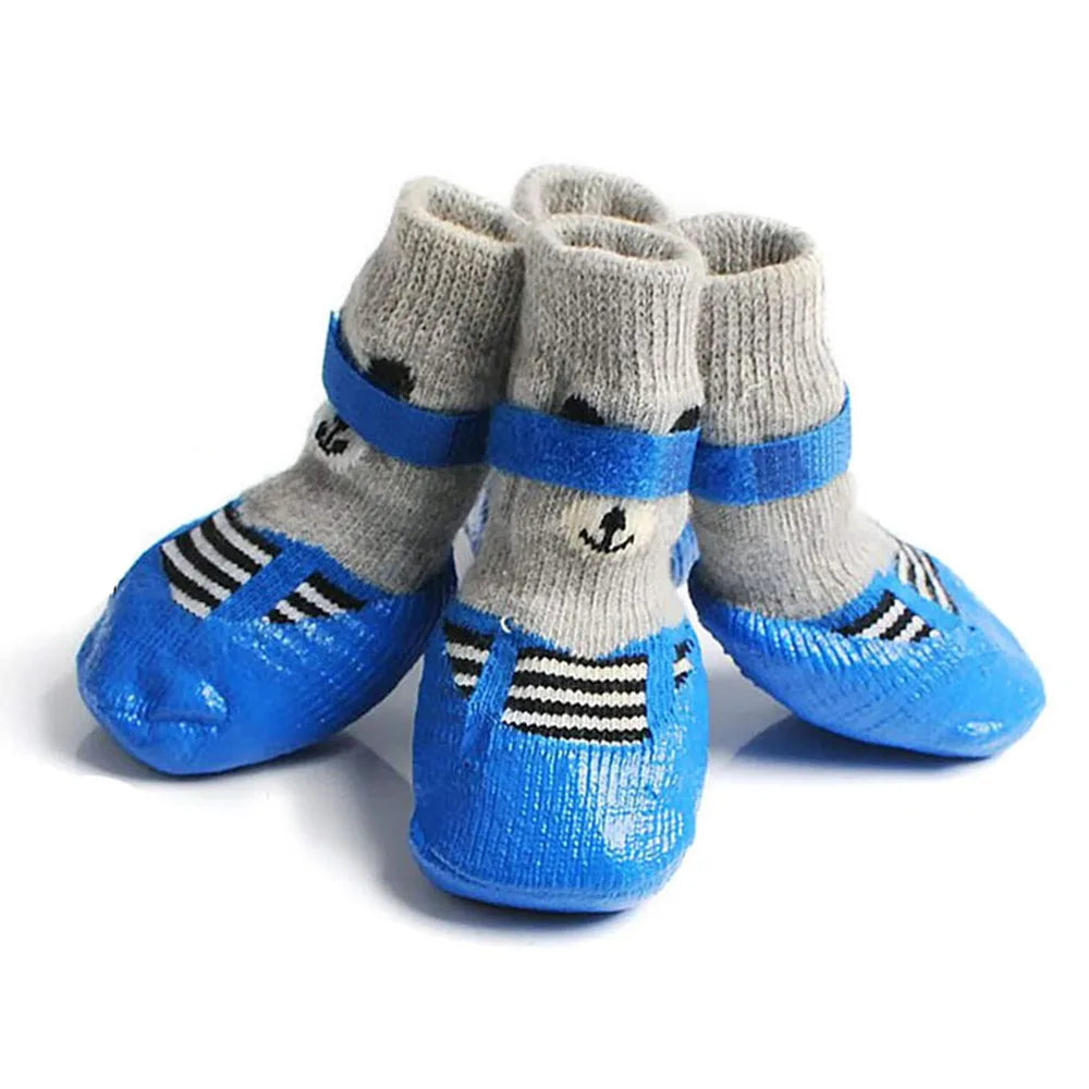 Dog Socks Warm Knit Socks for Cats and Dogs Waterproof Dog Shoes Scratch-proof Foot Covers Anti Scald Feet Pet Socks Teddy Socks